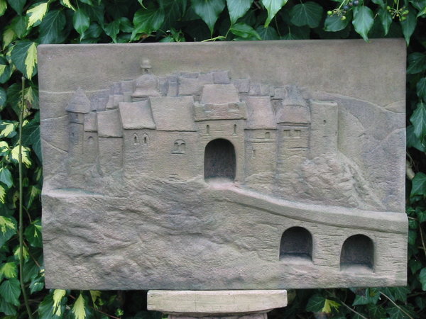 A 20 Stadtmauer Burg Mauer Wandbild