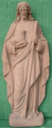 V 12 Jesus Hirte mit Lamm Skulptur